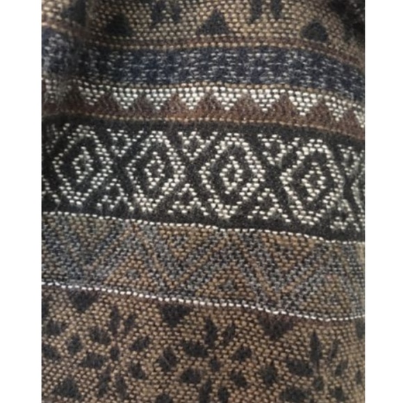 Tribal Aztec Southwest Print Scarf with Fringe - Picture 2 of 2